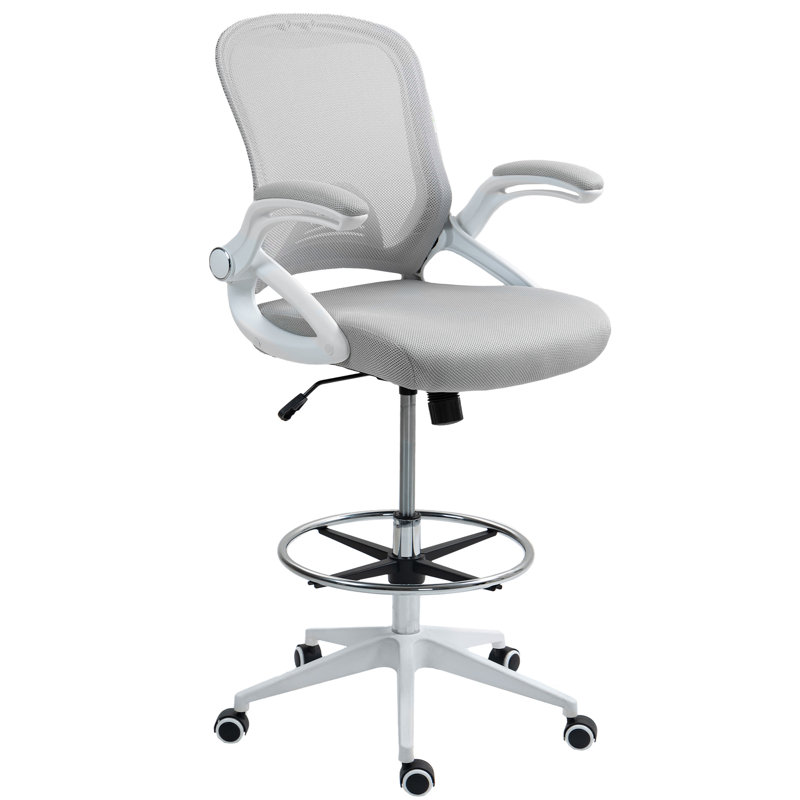 Mesh Drafting Chair, White