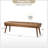 Bittoo 55.5"W Tufted Genuine Leather Bench -1814397626