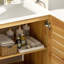 Meuble-lavabo antique de 30 po avec lavabo en céramique, meuble-lavabo moderne Mid-Century avec 2 portes à fermeture en douceur et grand espace de rangement, ensemble de meuble-lavabo simple autoportant rétro