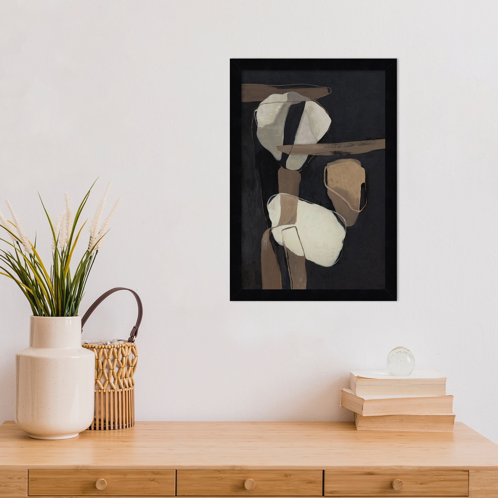 All Attached Print by Jacob q, Black, 17" H x 12" W