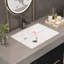 Meuble-lavabo flottant simple contemporain avec comptoir en faux marbre, lavabo en céramique, 2 tiroirs en bois massif multicouches