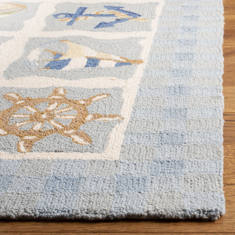 Tapis en laine crocheté à la main Jonsson, Tapis de couloir 2 pi 6 po x 10 pi