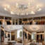 Luminaire de plafond moderne en cristal, lustre semi-encastré avec design en feuille de cristal pour la salle à manger, le salon, l'éclairage de la chambre à coucher