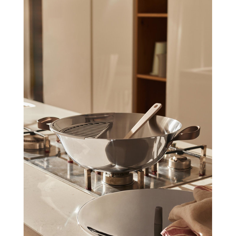 Alessi Edo Metal Wok with Lid