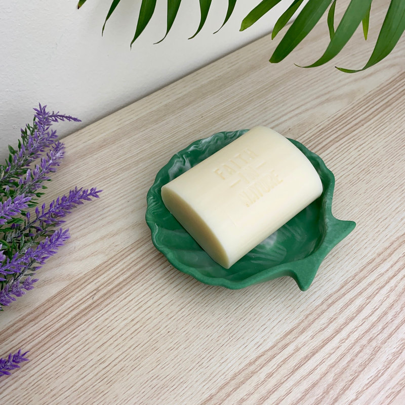 Shell Trinket Tray/ Soap Dish, Green