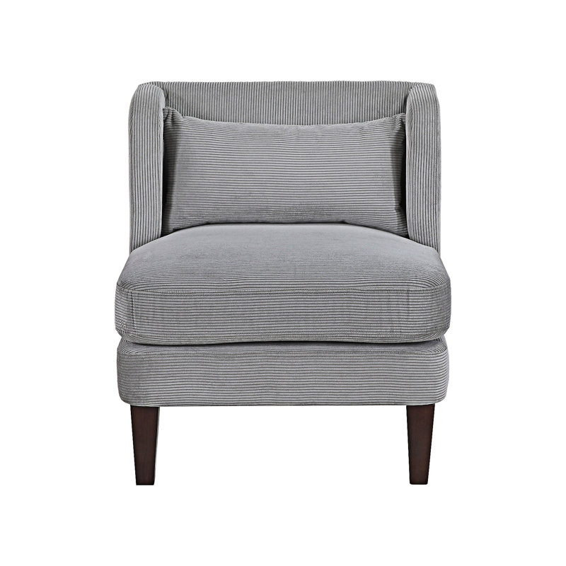 Meuble de salon moderne en tissu d'ameublement en velours côtelé gris foncé, Gris foncé