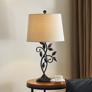 Grinstead 26" Black Bedside Table Lamp Set