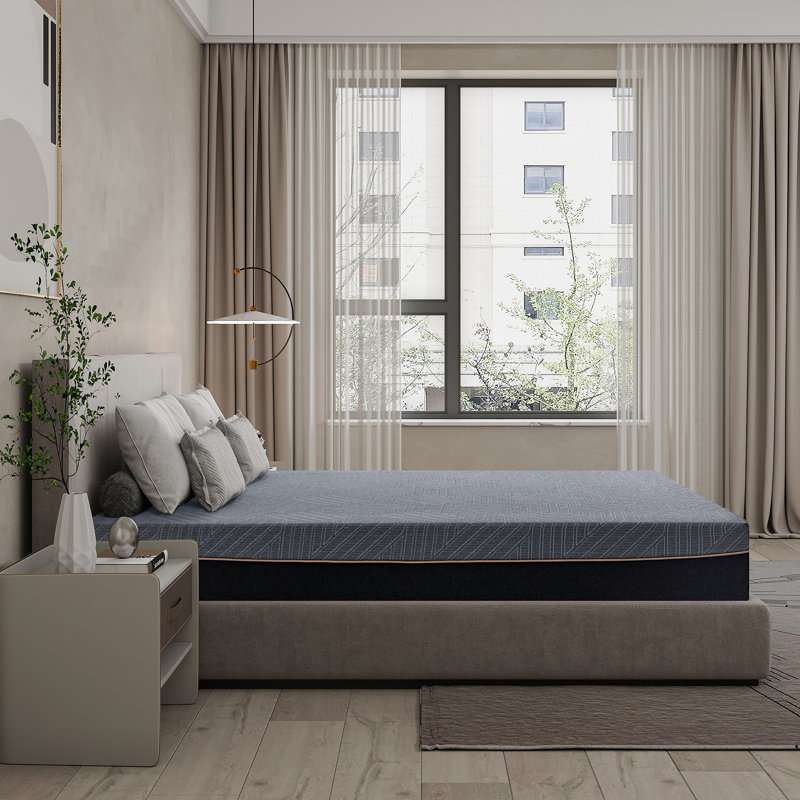 EGOHOME 12" Medium Copper Infused Hybrid Mattress, Twin
