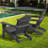 Folding Adirondack Chair Set Of HDPE All-Weather Folding Adirondack Chair With Cup Holders, Outdoor Patio Adirondack Chair For Deck Lawn Fire-1560505132