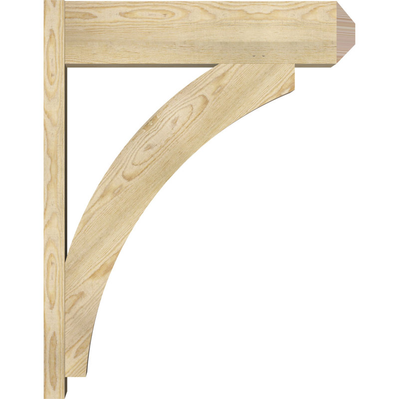 Thorton Craftsman Rustic Wood Outlooker,  30" D x 38" H , 8" W Douglas Fir (Rough Sawn)