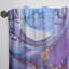 Panneau de rideau simple semi-transparent géométrique mauve et turquoise-73294304
