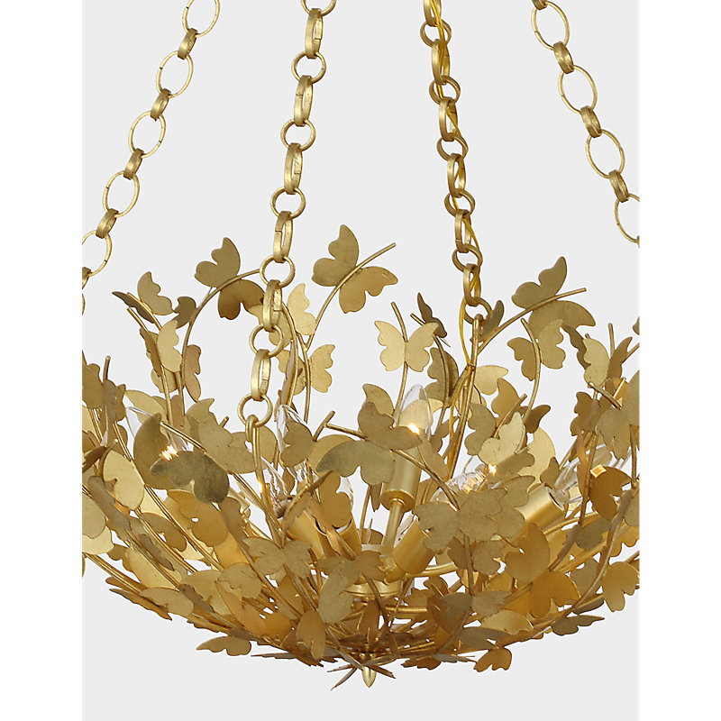 Julie Neill 8 - Light Chandelier, Gild