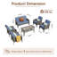 6 Piece Sofa Seating Group with Cushions-1217923040
