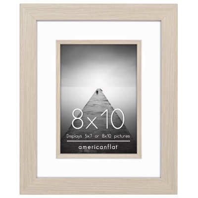 Picture Frame With Decorative Inner Mat Accent - Statement Frame With Polished Plexiglass
