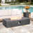  56-Inch Rectangle Magnesium Oxide Gas Fire Pit Table, Includes Tank Cover and Wind Guard-1989045602