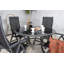 SORRENTO 4 Seater Round Dining Recliner Set with Textylene Multi Position Chairs-16004311