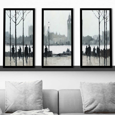 Morning London by E. Anthony Orme - 3 Piece Single Picture Frame Painting