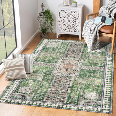 9' x 12' Washable Area Rug - Stylish Indoor Rug for Living, Dining or Bedroom