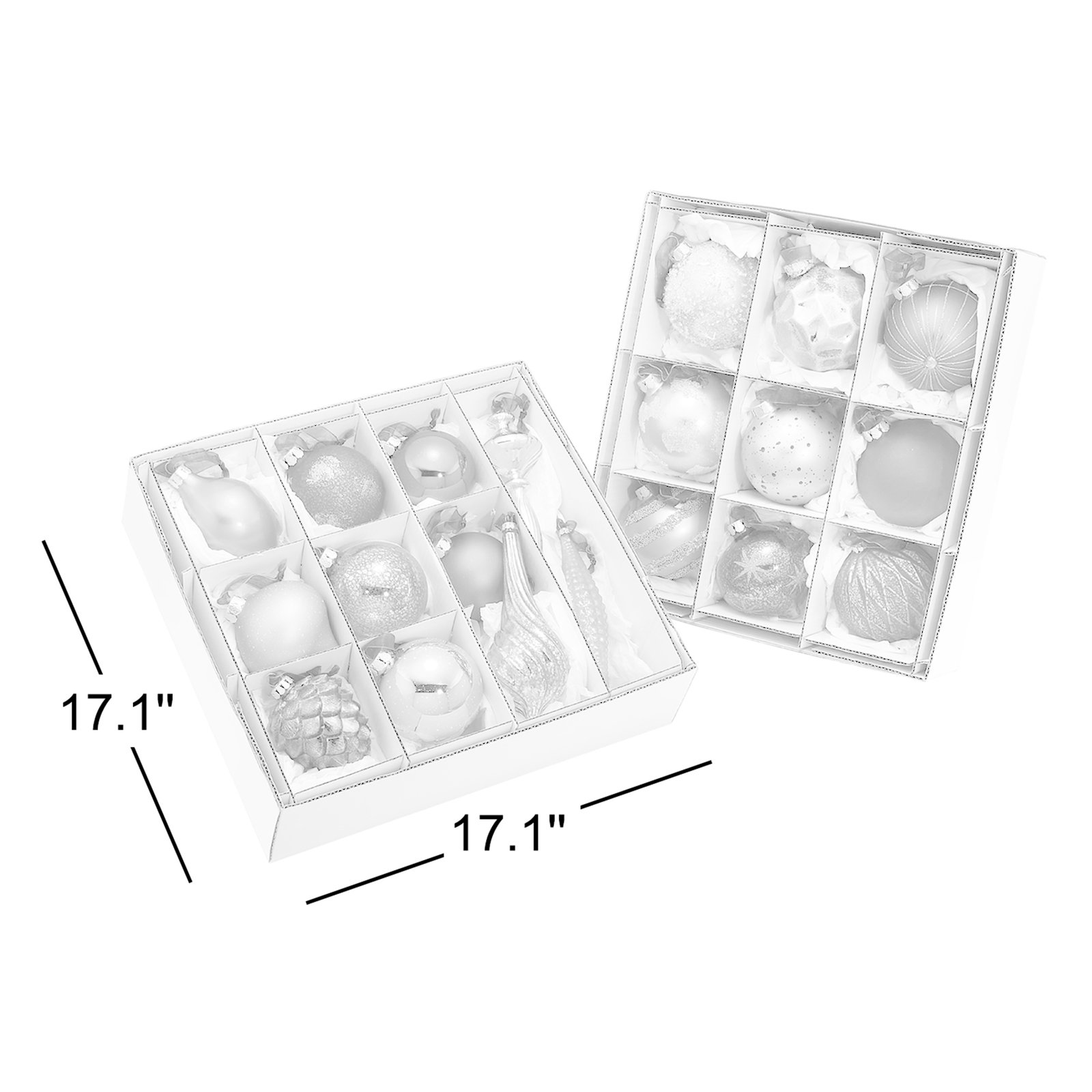 The Holiday Aisle® 20-Piece Christmas Tree Ornament Set, Alpine Collection