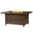 Topanga Rectangle Powder Coated Aluminum Propane Smokeless Fire Pit Table with Hidden Fuel Tank-884473591