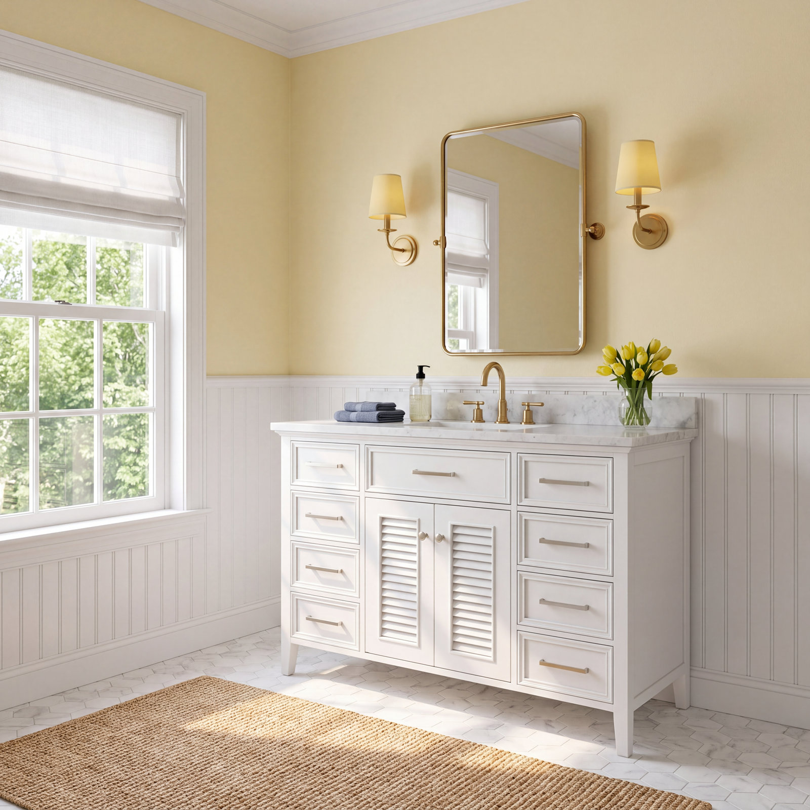 49'' Single Bathroom Vanity, White