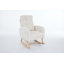 Chaise berçante moderne avec dossier haut, repose-pieds réglable et poche latérale pour le salon-494230414