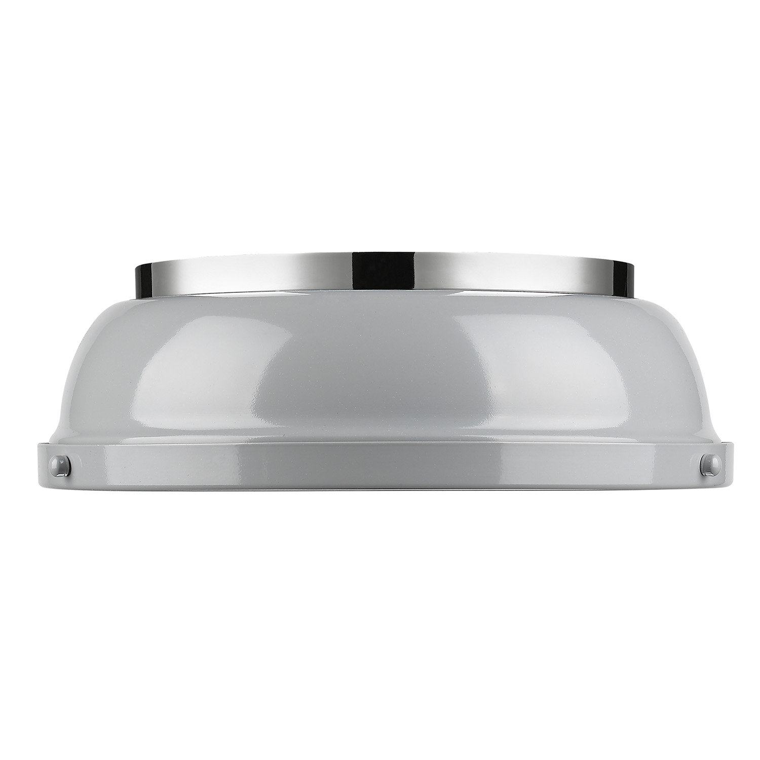 Calico 14 " 2 - Light Flush Mount, Chrome, Gray
