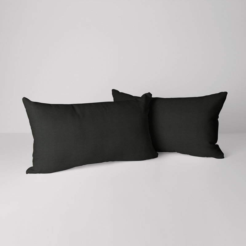 Housse de coussin rectangulaire S&G Slubb, Anthracite
