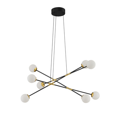 Luminaire suspendu unique à 8 lumières DEL