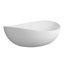 Baignoire de trempage autoportante à surface solide de 63 po - Résine de pierre d'ingénierie de luxe, blanc mat, pour salle de bain contemporaine