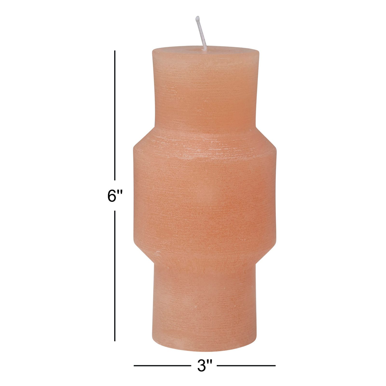 Arlene Unscented Pillar Candle, Citrus