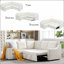 Canapé en L avec canapé-lit, canapé d'angle et ensemble de mobilier de salon confortable