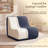 Lightweight Kids' Corduroy Sofa With Carrying Handles, Non-Slip Base And Supportive No-Spine Build-138575733