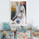 Magnifique portrait de cheval blanc II - peinture
