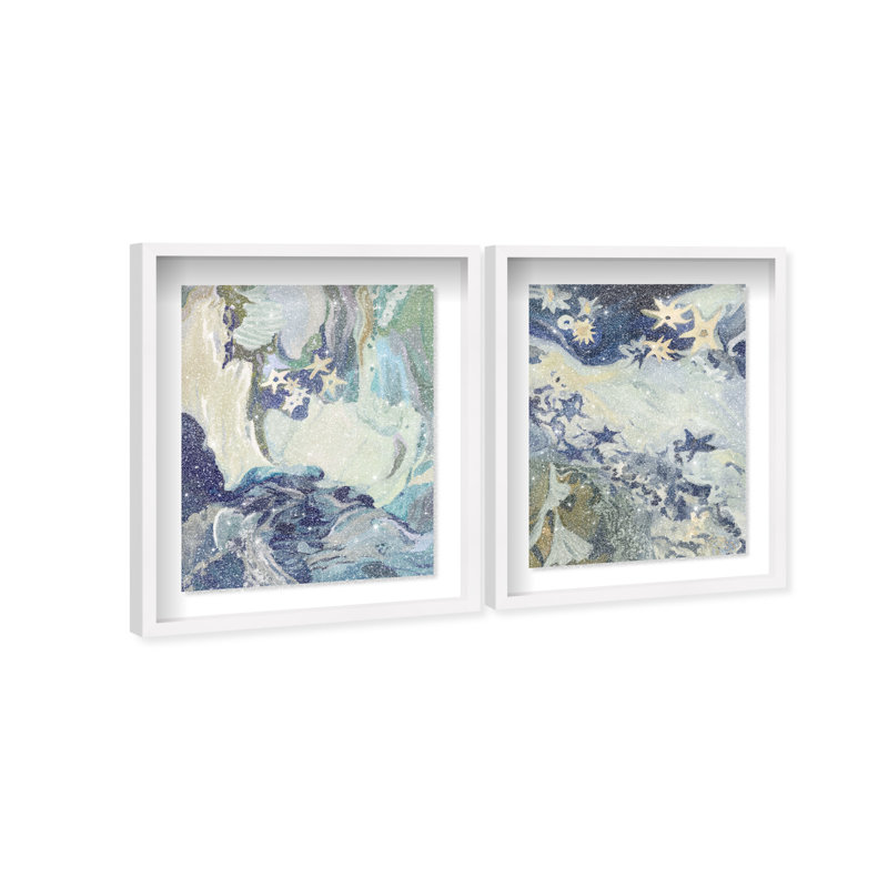 Mermaid Dream Set Set by Oliver Gal, 75"H x 63"W, White Shadowbox