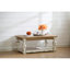 Table basse rectangulaire en bois 47 po x 27,5 po x 20 po, table basse de style champêtre français