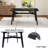 Modern Wooden Dining Table For 4-6 People, 59" Large Rectangular Dinner Table-126191232