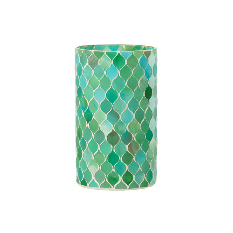 23 cm H Glass Tabletop Tealight Holder with Candle Included