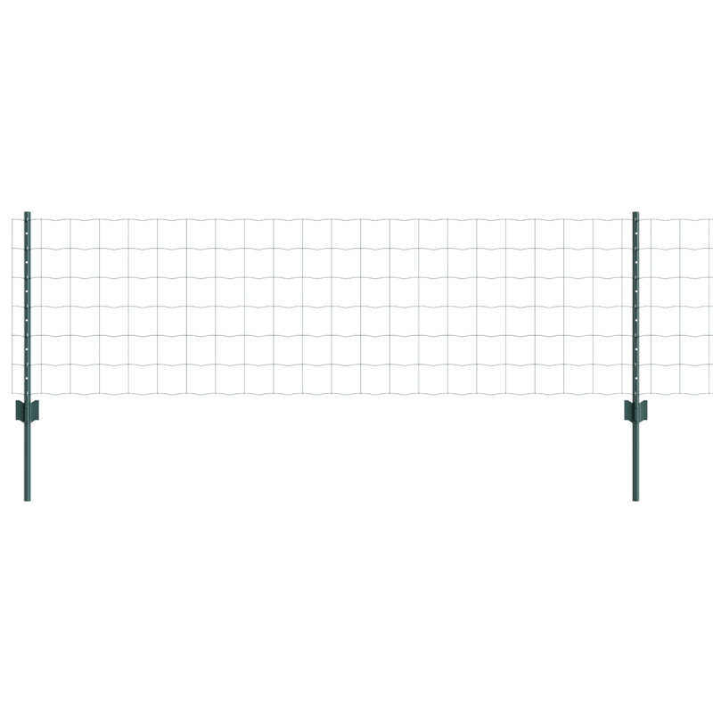 Euro Fence With 22 U Posts Steel, Green, 60cm H x 5000cm W