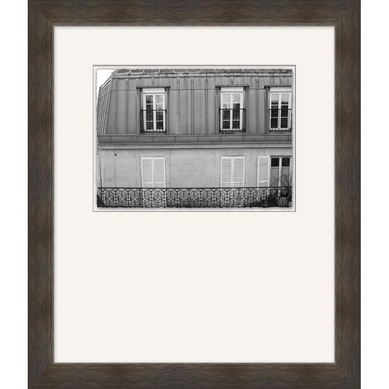 Toit d'étain Paris, reproduction de photo sur verre encadrée