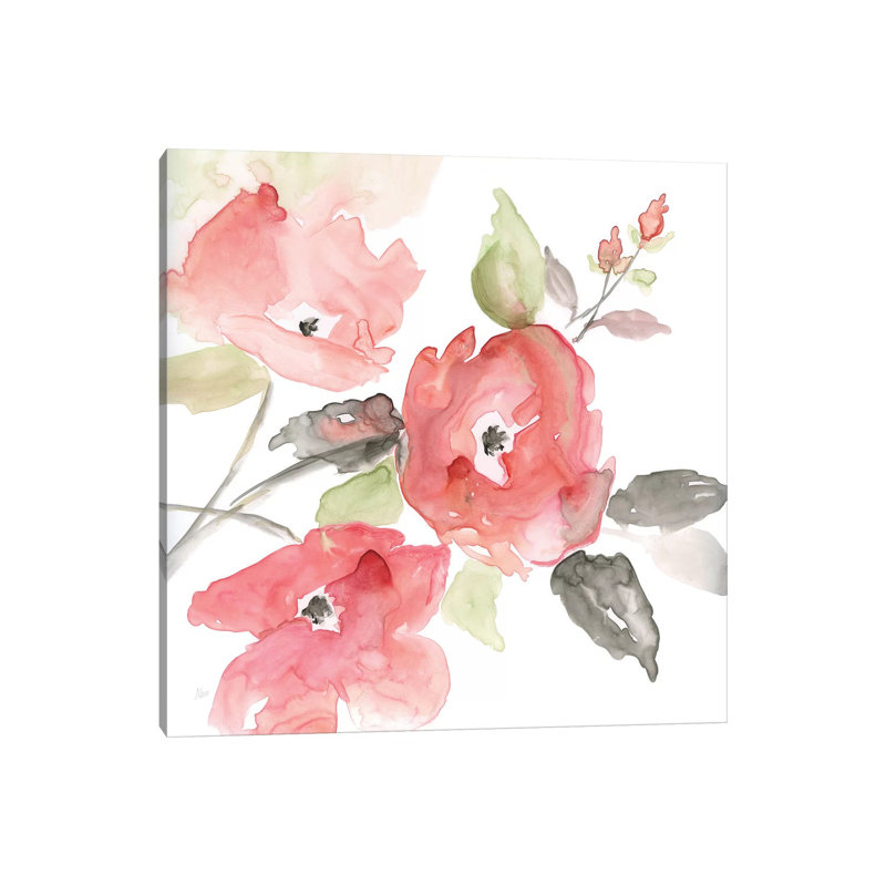 Coral Blush I - Painting on Canvas, Wrapped Canvas, 66.04 cm H x 66.04 cm W x 1.91 cm D