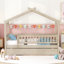 Lit simple en bois avec lit gigogne-584549507