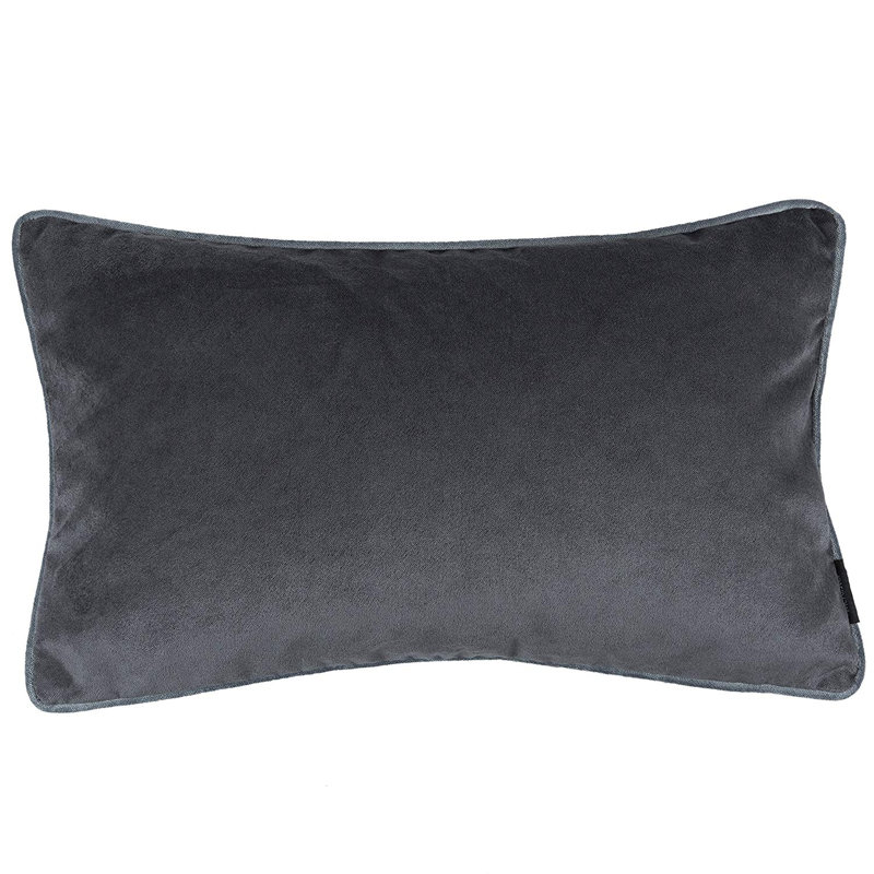 Jamel Rectangular Floor Cushion Cover, 30 x 50cm, Charcoal Grey