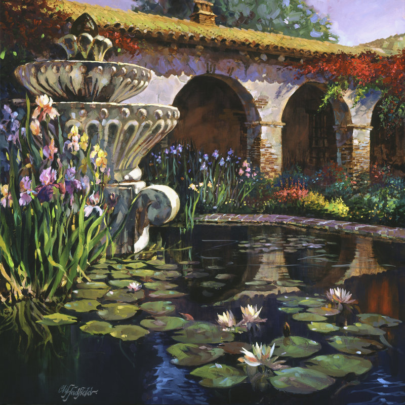 Fountain At San Miguel II by Clif Hadfield - Wrapped Canvas Print, 30cm H x 30cm W