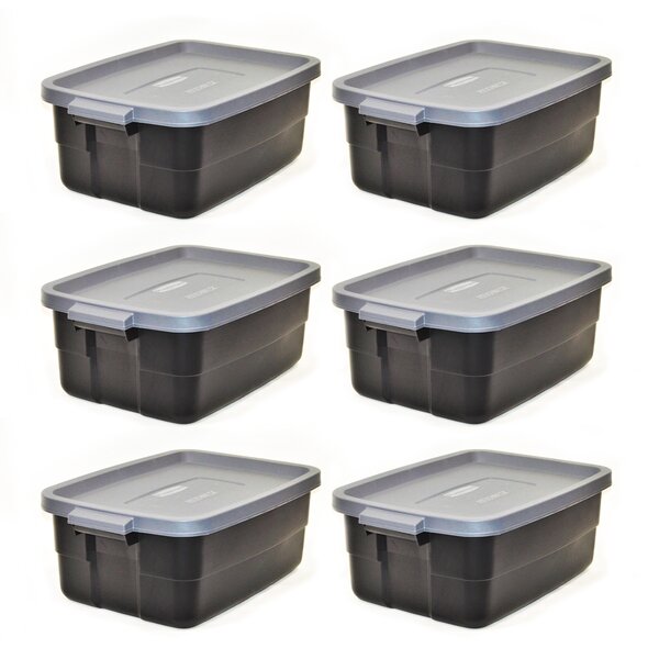Rubbermaid 6-Pack Medium (30-Quart) Clear Weatherproof Heavy Duty Underbed  Tote with Latching Lid at