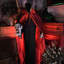 Haunted Hill Farm 5 pi 11 po vampire décapité tenant une tête d'Halloween animatronique avec mouvement et yeux rouges à DEL