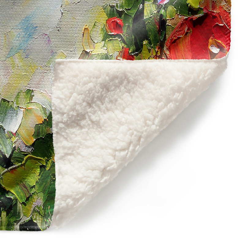 Couverture sherpa à la couronne de fêtes, l 51 po x L 60 po