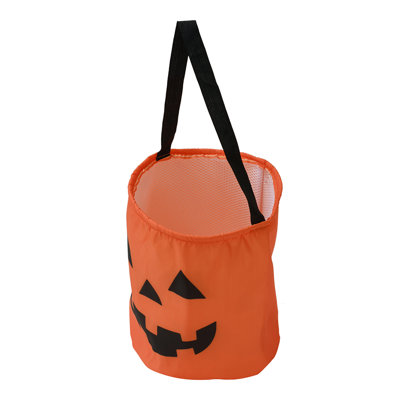 Halloween Handheld Pumpkin Orange Trick-or-Treat Bag