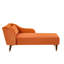 Chaise longue de luxe - revêtement en velours orange avec option de rembourrage doux-411642217