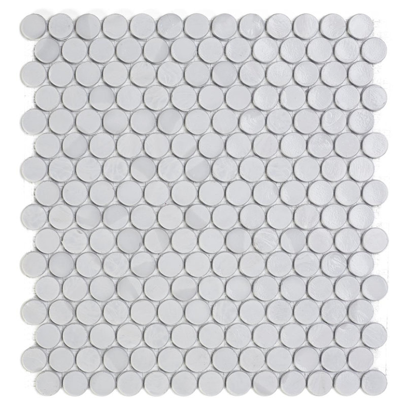 Titanium 0 6/8" Barrels Glass Mosaic
